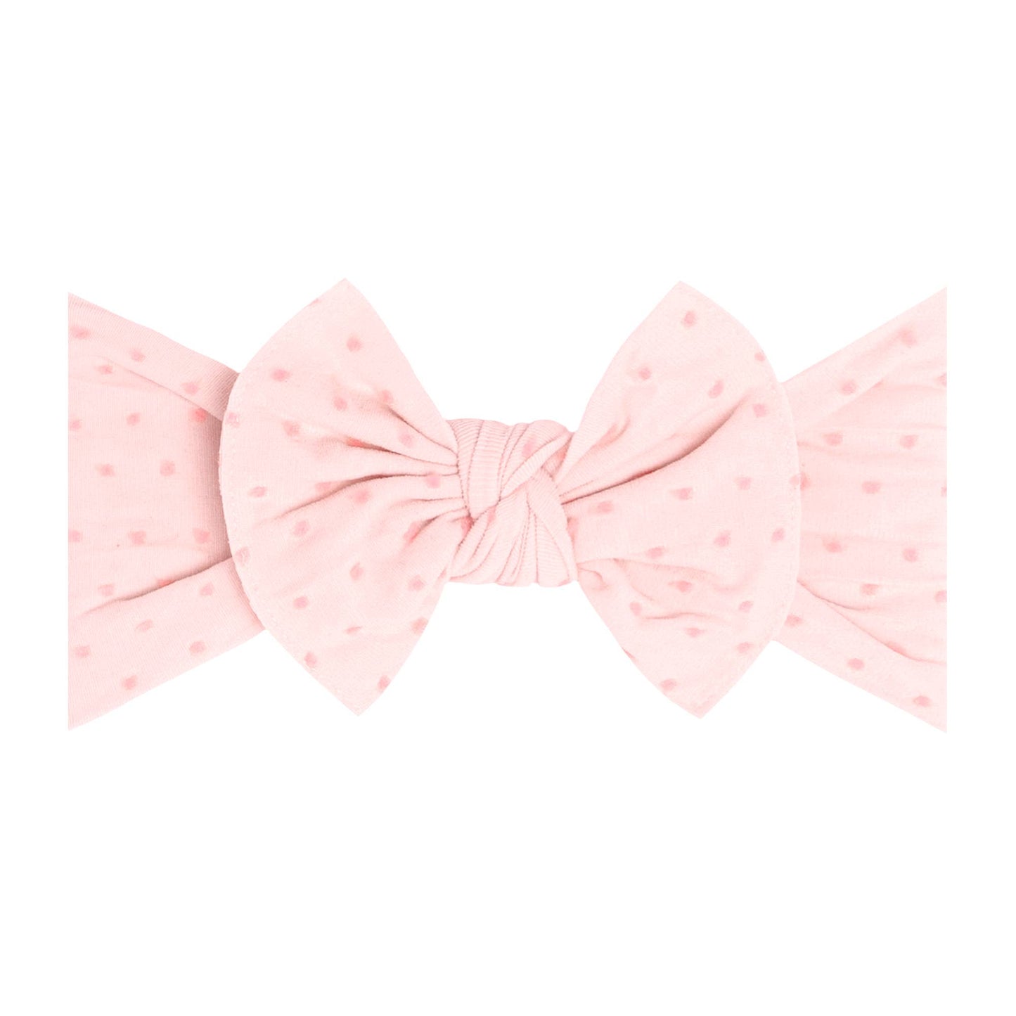 Baby Bling Shabby Dot Knot Soft Nylon Headband