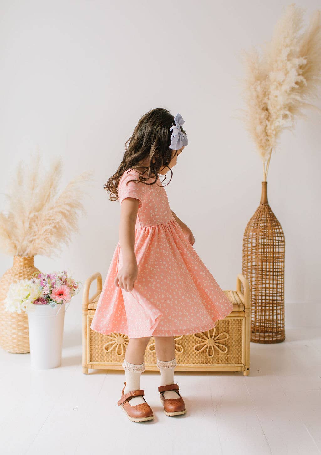 Classic Twirl Dress in Painted Petal