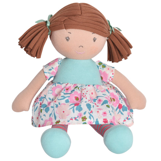 Lil'l katy - Dk. Brown Hair Pink &  Blue Dress