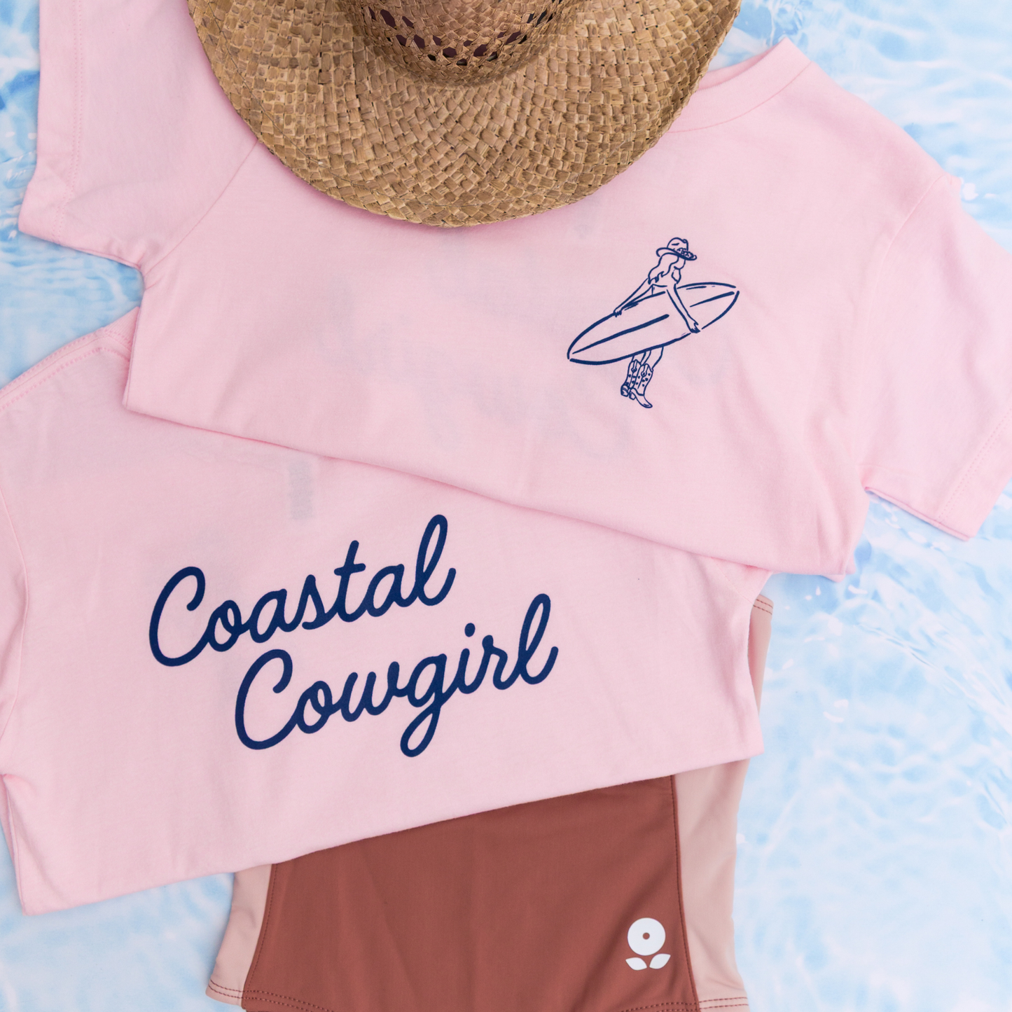 Coastal Cowgirl Surfboard Girls Tee