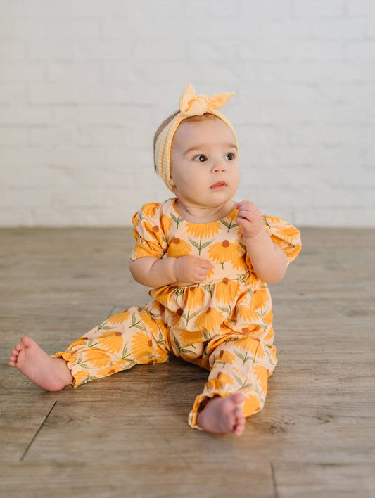 Puffed Rosie Romper in Sunflower
