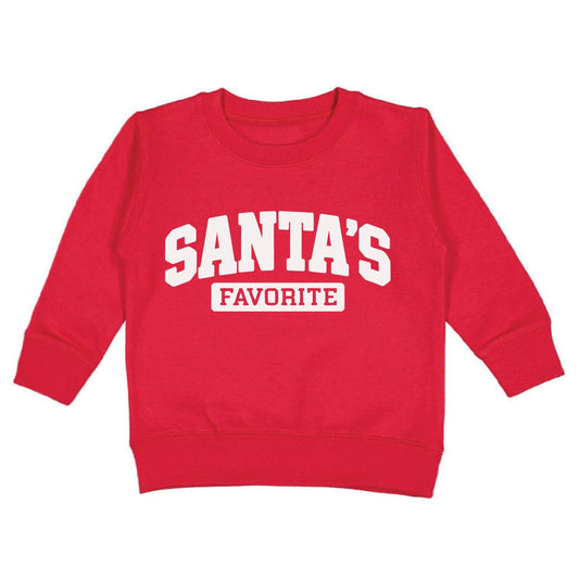 Santa's Favorite Puff Ink Christmas Sweatshirt -Boys Clothes