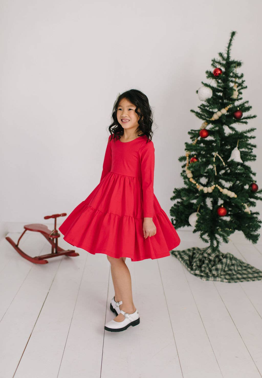 Gwendolyn Ruffle in Scarlet | Girls Dress 