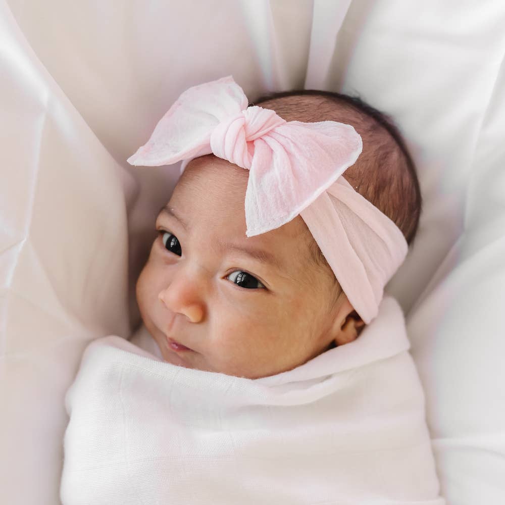 Baby Bling Itty Bitty Knot small soft nylon bow headband