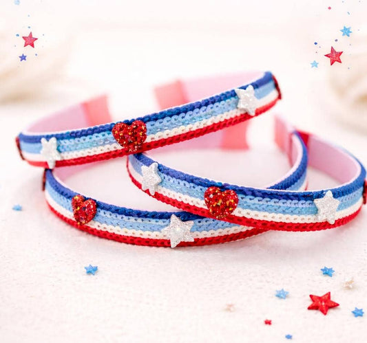 Sequin Headband - Sparkle & Stripes
