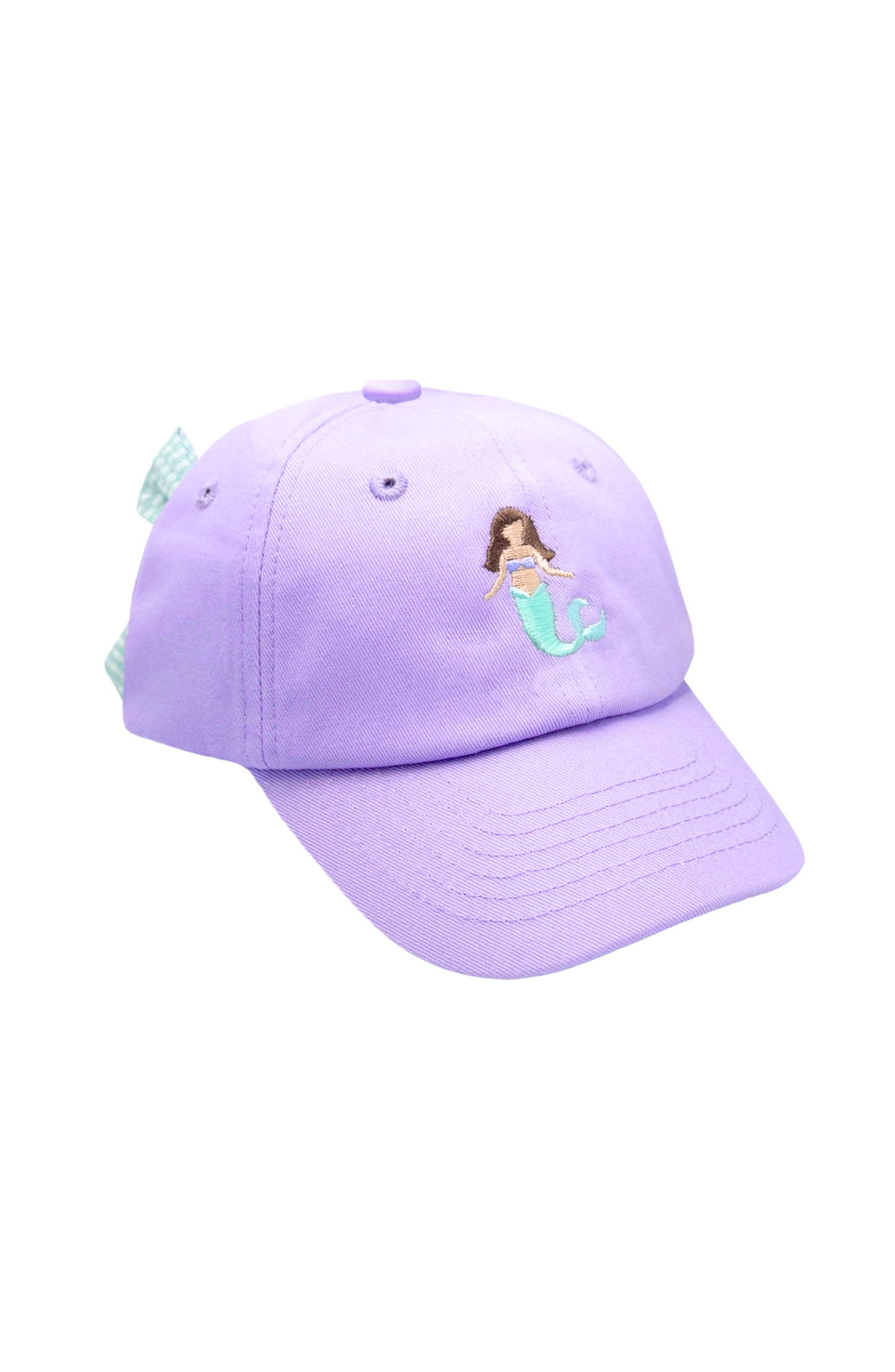 Lavender Mermaid Bow Baseball Hat Youth