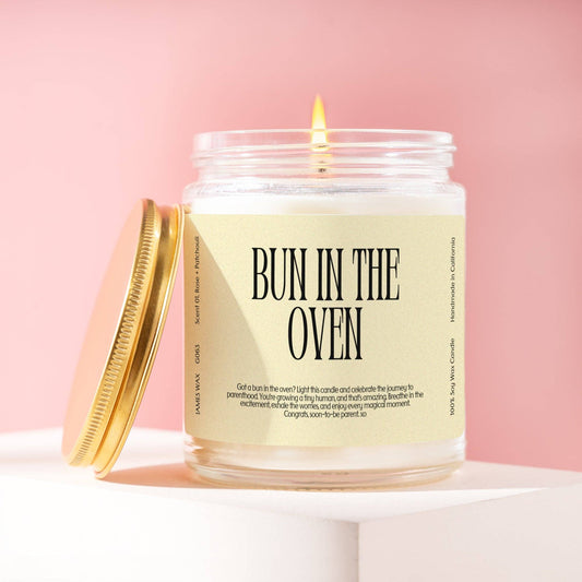 Expecting Moms Bun in the Oven Candle