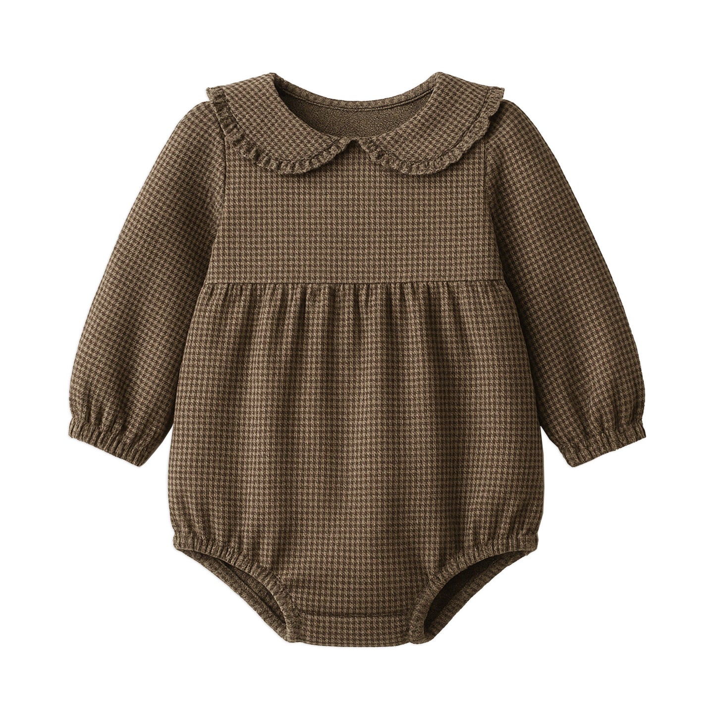 Aven Flannel Bubble Collared Romper