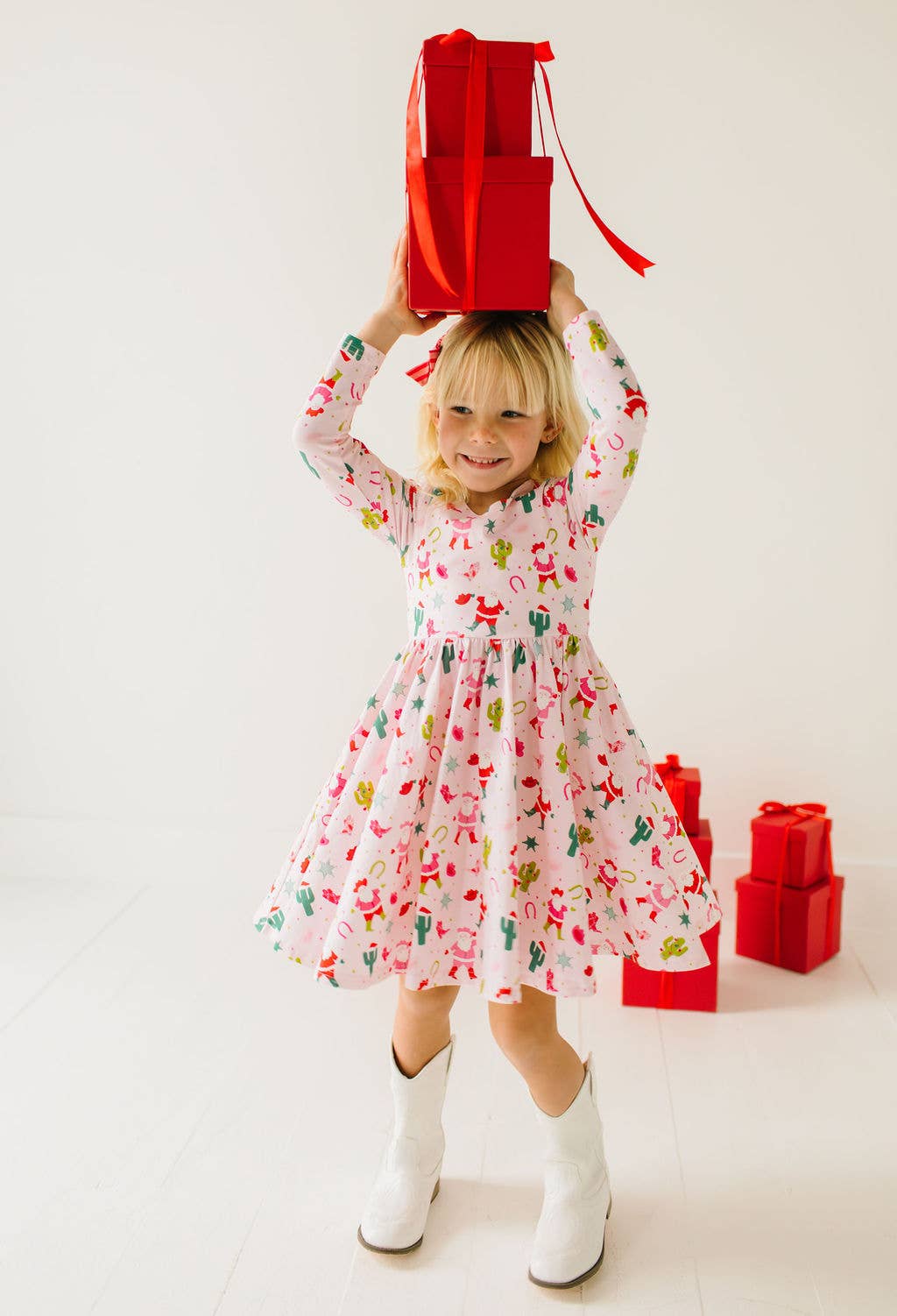 Gwendolyn Dress in Cowboy Santa