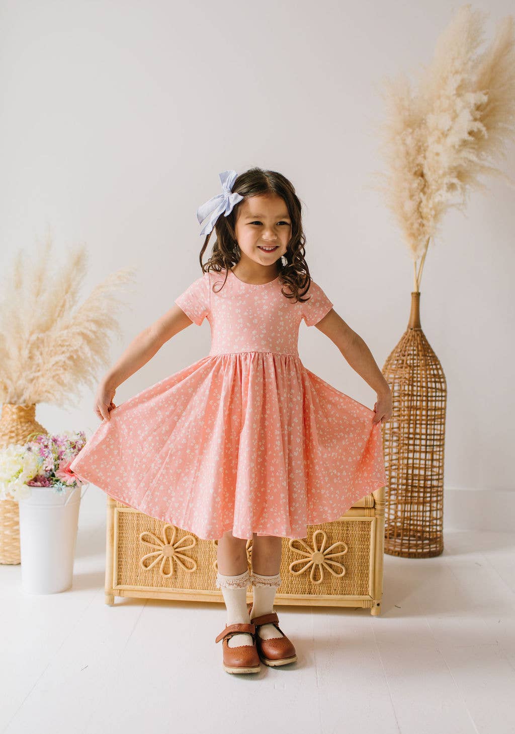 Classic Twirl Dress in Painted Petal