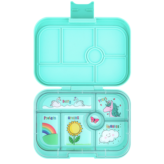 Leakproof Bento Lunch Box for Kids - Yumbox Miami Aqua (Unicorn)