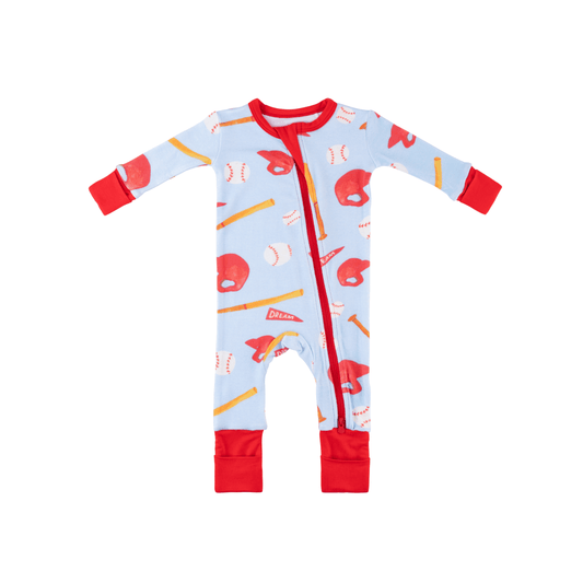 Baby Bamboo Pajamas w/ DreamCuffs® - Baseball