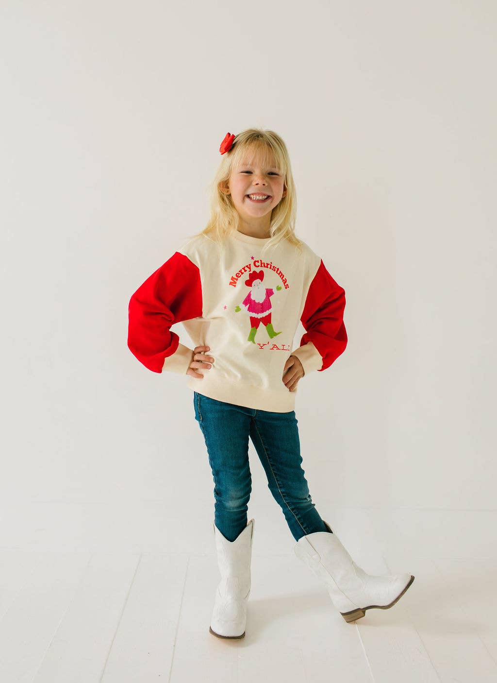 Cowboy Santa Raglan Sweatshirt | Mommy and Me | KIDS