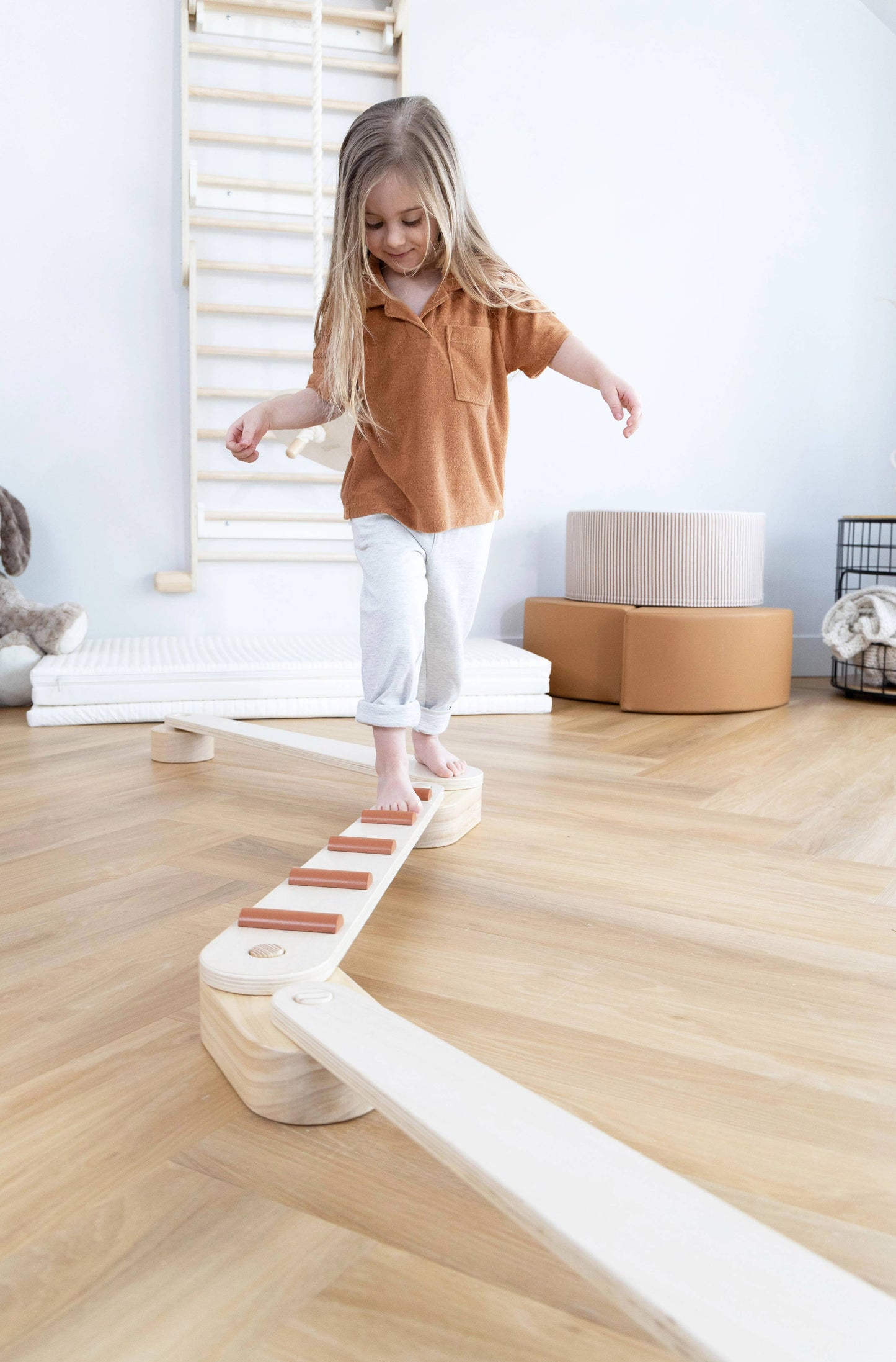 Wooden Balance Beams Set - Stripes