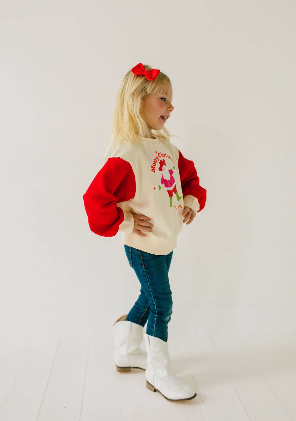 Cowboy Santa Raglan Sweatshirt | Mommy and Me | KIDS