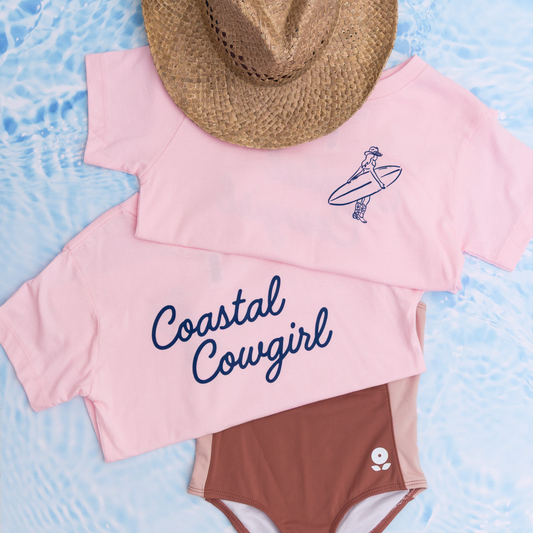 Coastal Cowgirl Surfboard Girls Tee