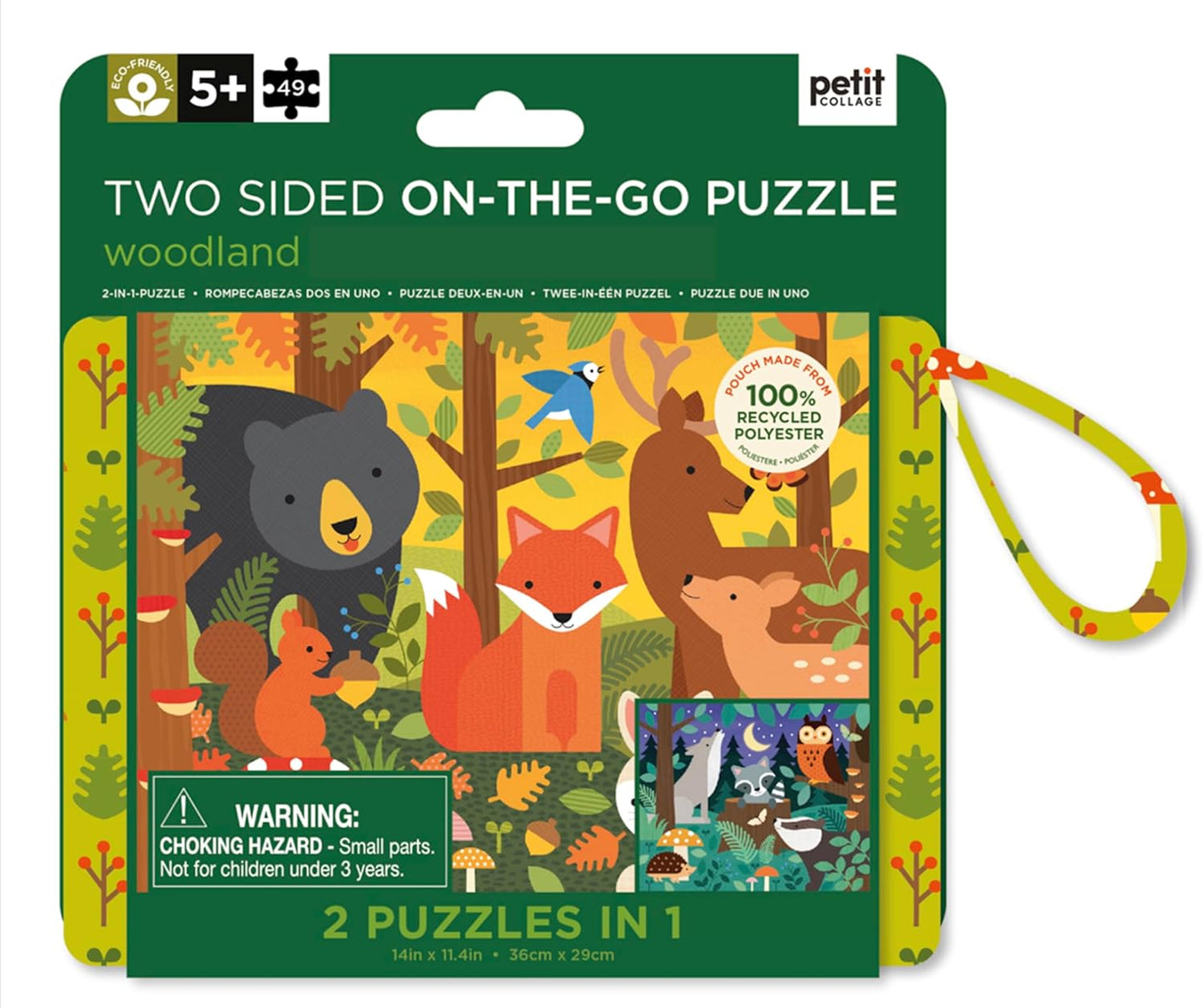 Two Sided On The Go Puzzle Woodland
