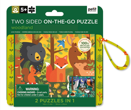 Two Sided On The Go Puzzle Woodland