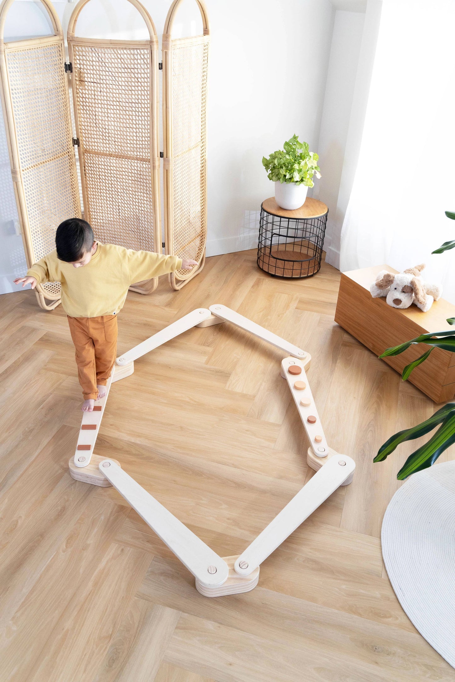 Wooden Balance Beams Set - Stripes