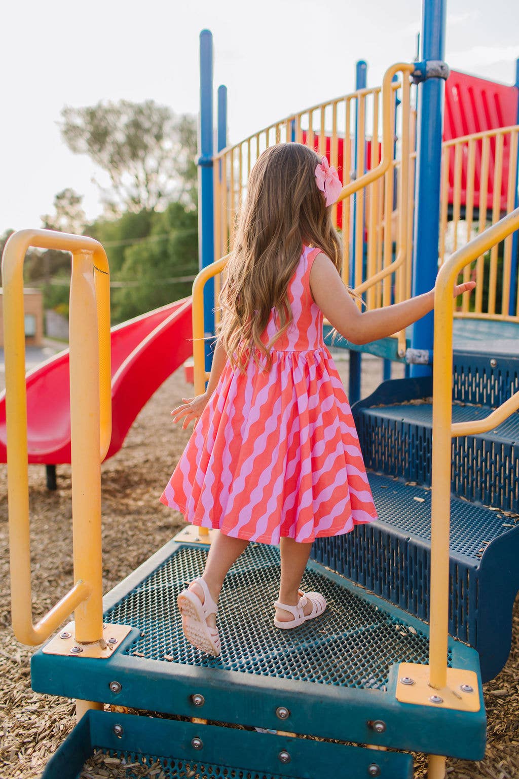 Tank Dress in Crinkle | girls Pocket Twirl Dress