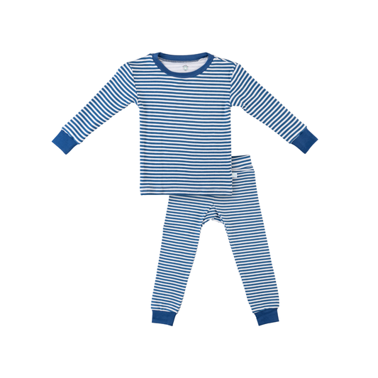 Toddler/Kids Bamboo Pajamas - Navy Stripe
