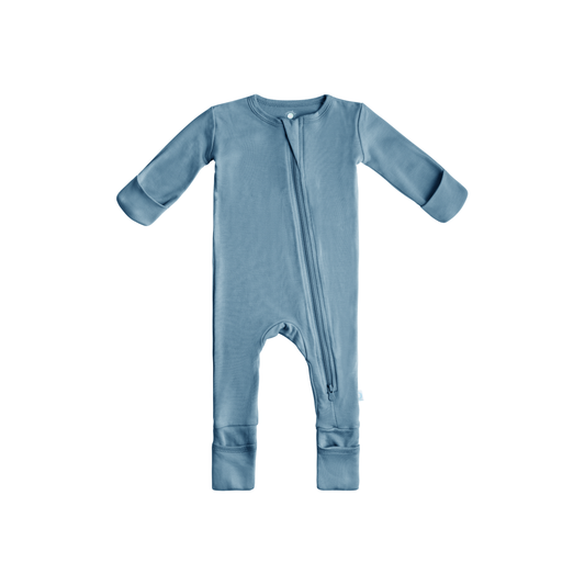 Baby Bamboo Pajamas w/ DreamCuffs® - Ocean Blue