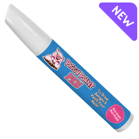 Blazin' BLUE Piggy Paint Pen Non-Toxic Kids Nail Polish