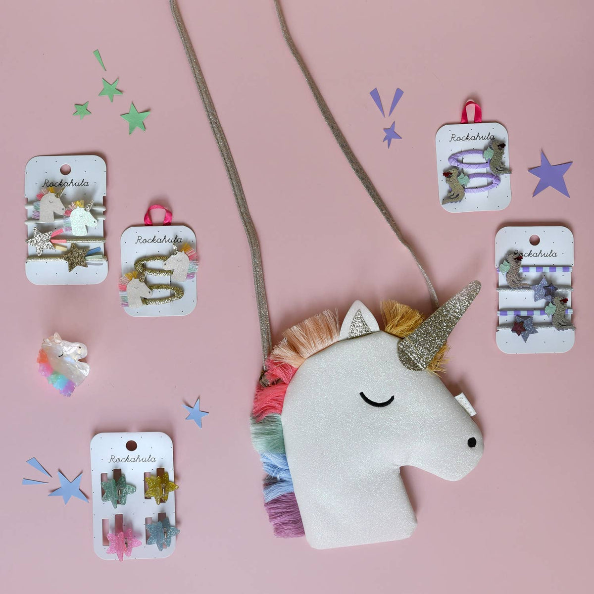 Rainbow Unicorn Clips