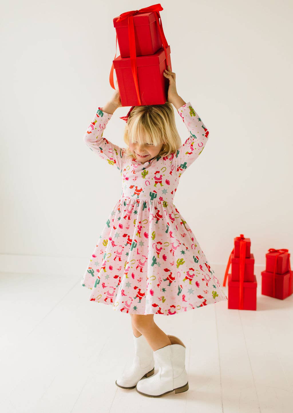 Gwendolyn Dress in Cowboy Santa