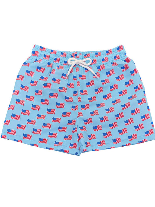 Saint Simons Swim Trunks Flag