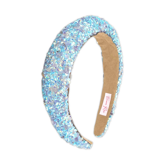 Thick Sparkly Headband Blue