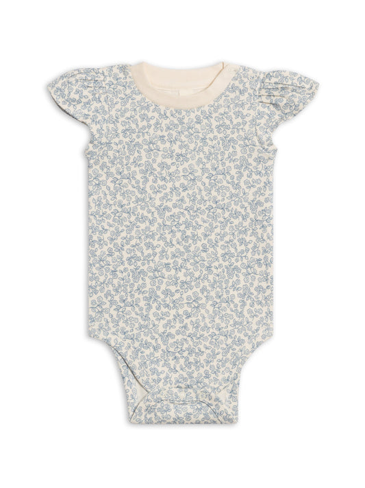 Pearl Petal Sleeve Bodysuit - Narelle Floral / Ivory + Sea