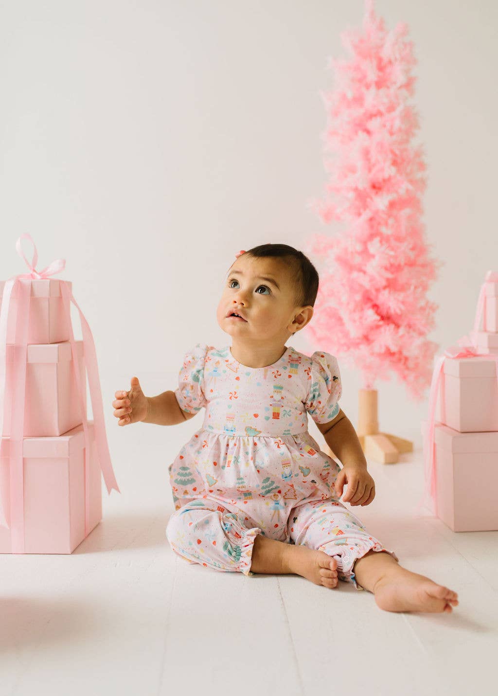 Puffed Rosie Romper in Sugar Plum