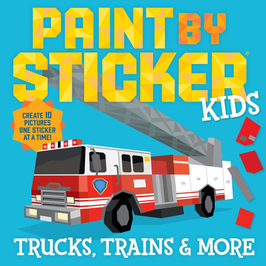 Paint by Stickers Kids: Trucks, Trains & More