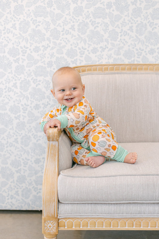 Orange Pumpkins Premium Romper
