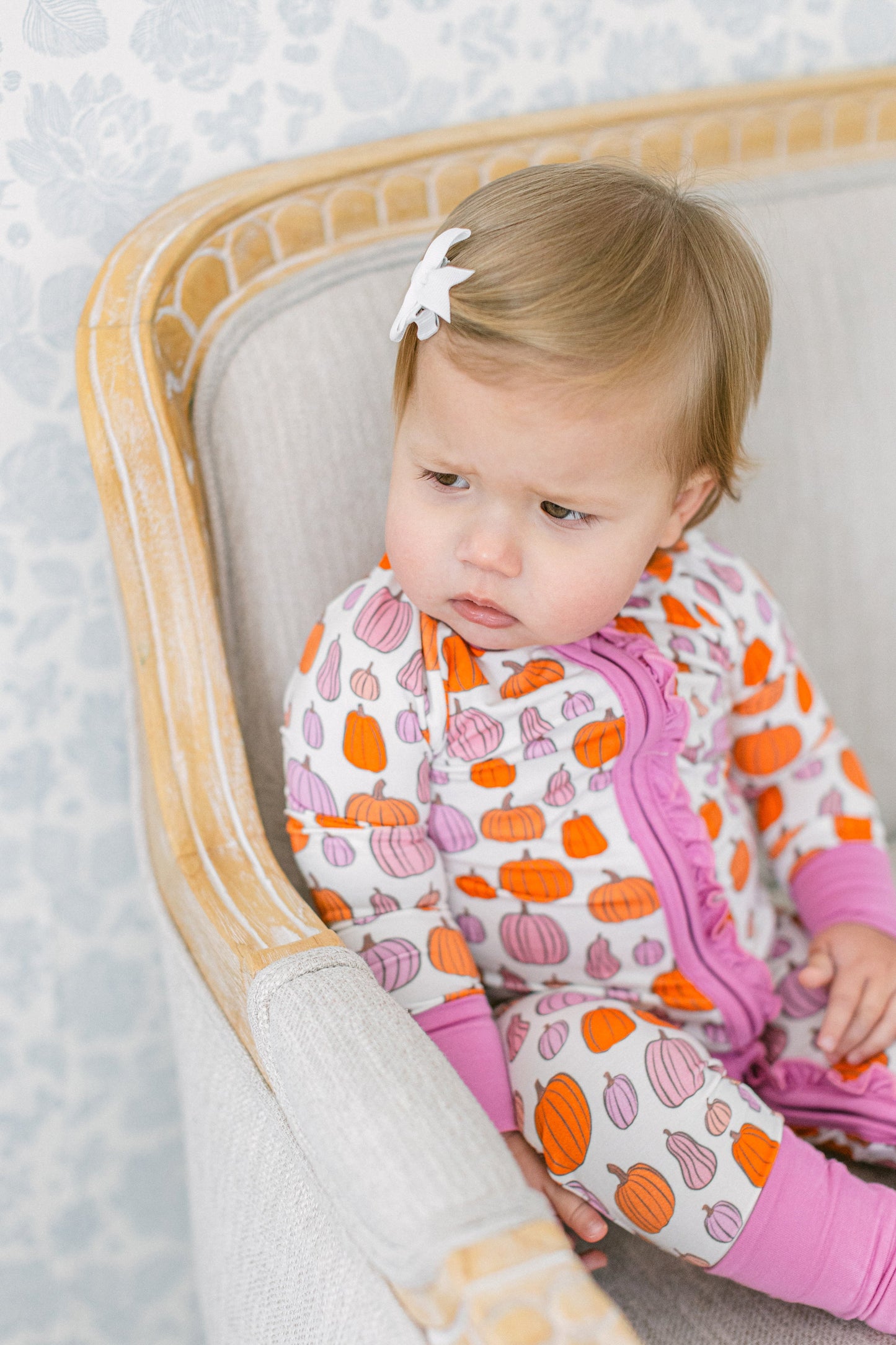 Pink Pumpkins Premium Ruffle Romper