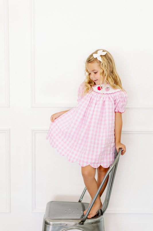 Pink Apple Dress Toddler