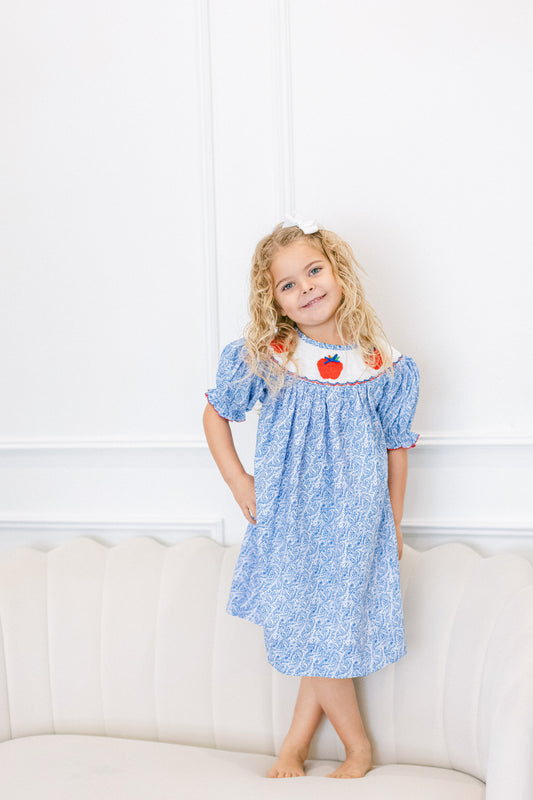 Blue Apple Dress