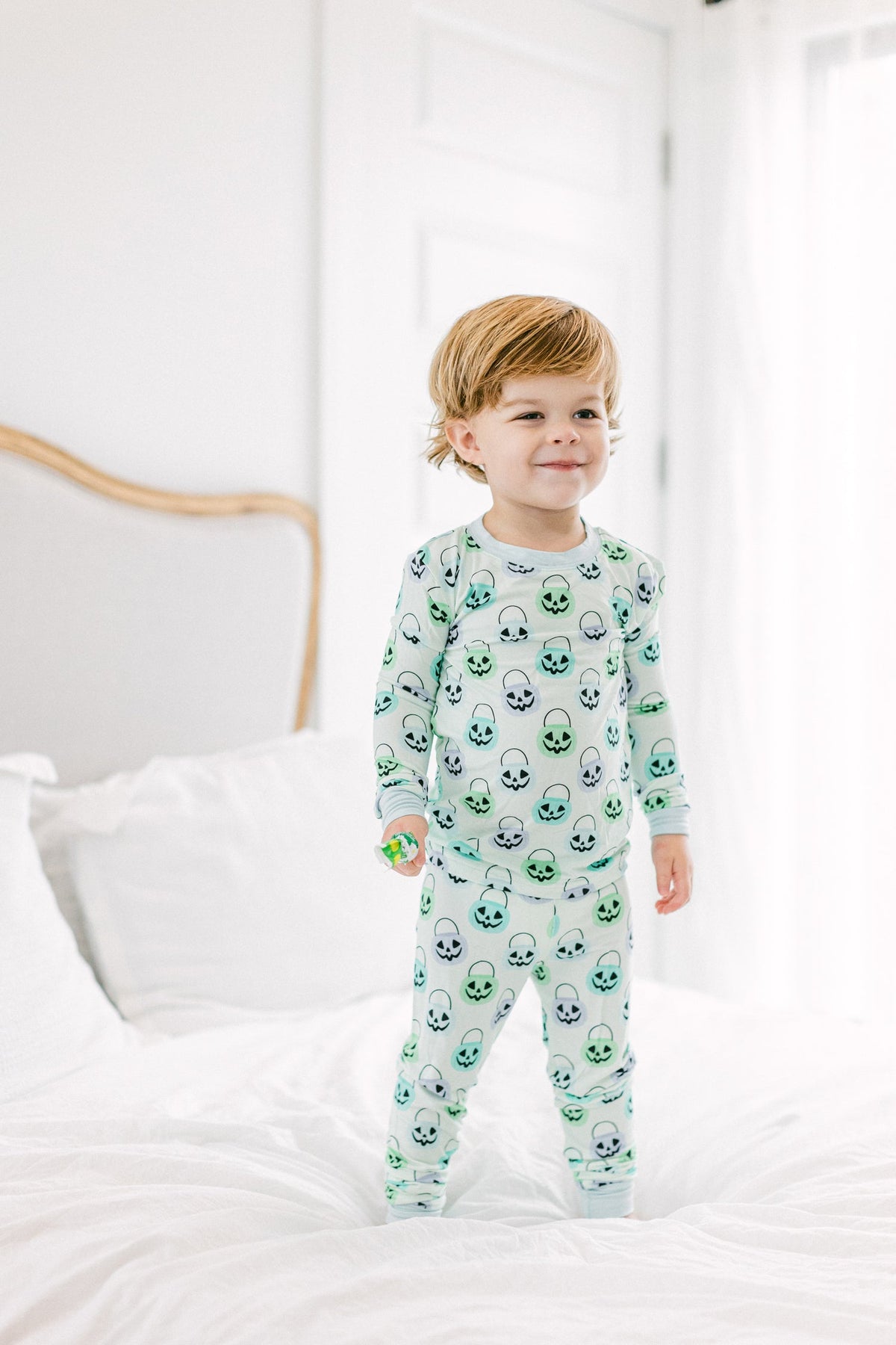 Green Halloween Bucket PJ Set