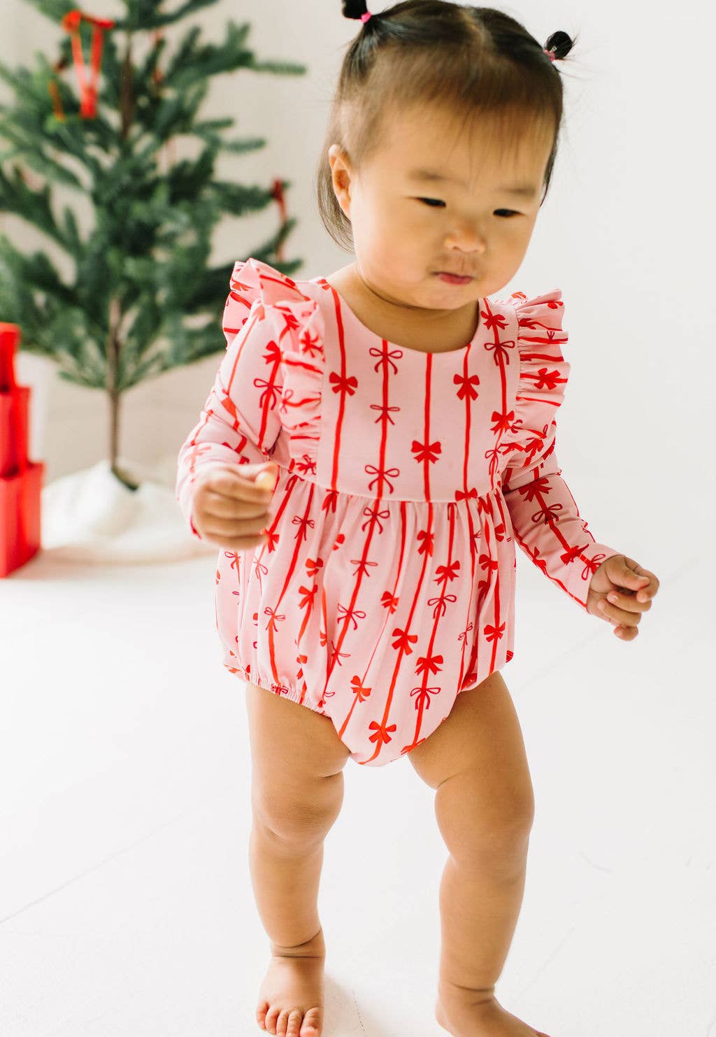 Leah Romper in Dainty Bows