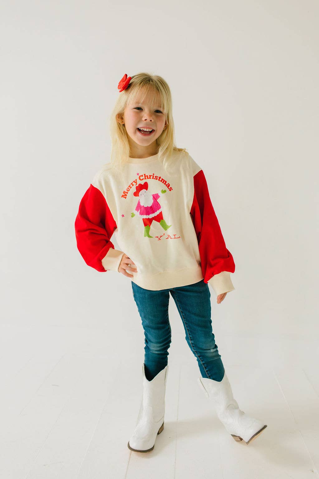 Cowboy Santa Raglan Sweatshirt | Mommy and Me | KIDS