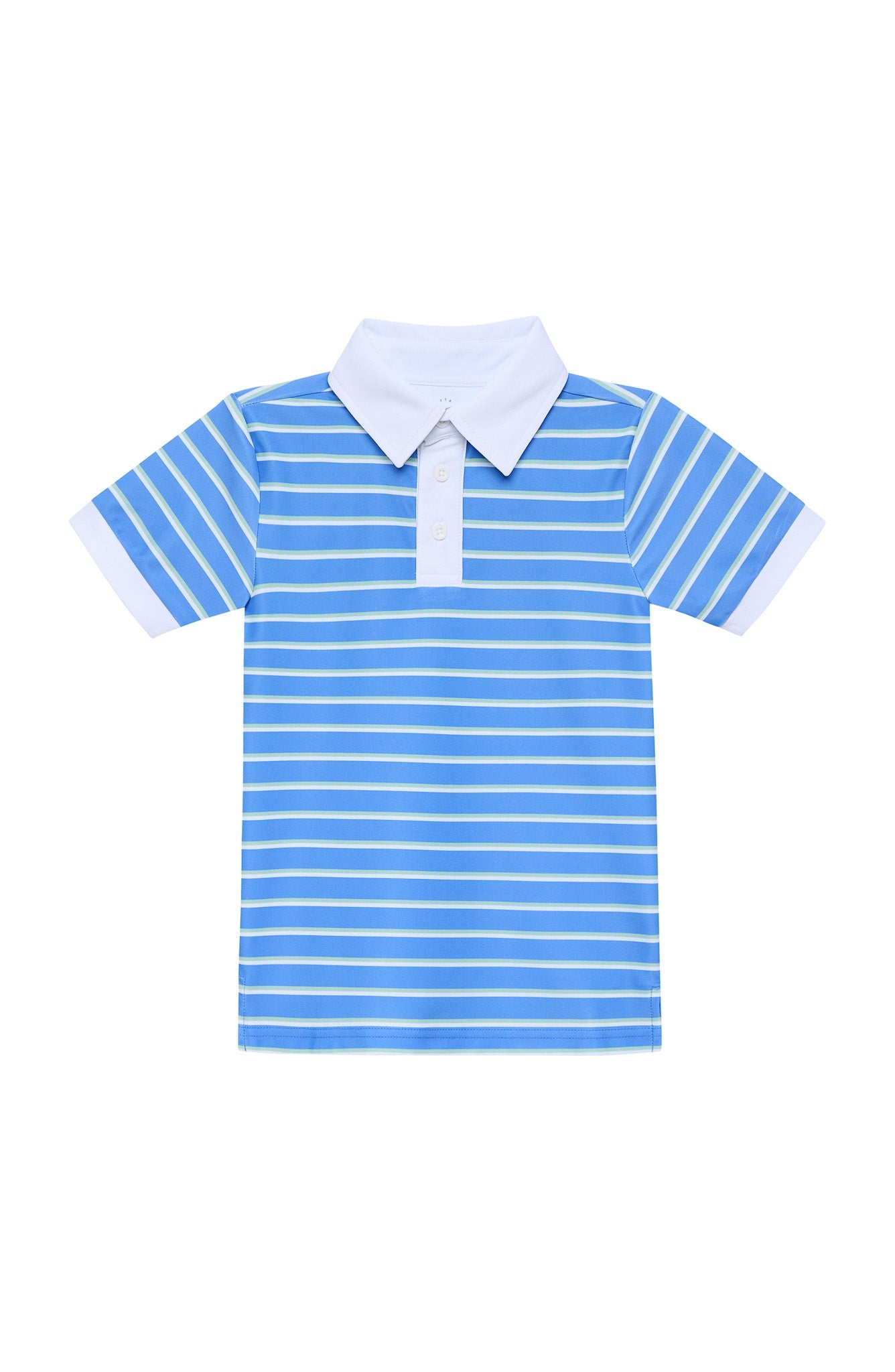 Baseline Stripe Polo Shirt Sky Blue