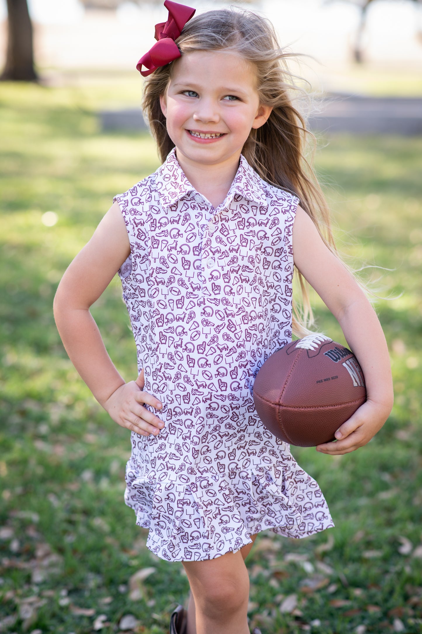 Kickoff Maroon Polo Sleeveless Dress
