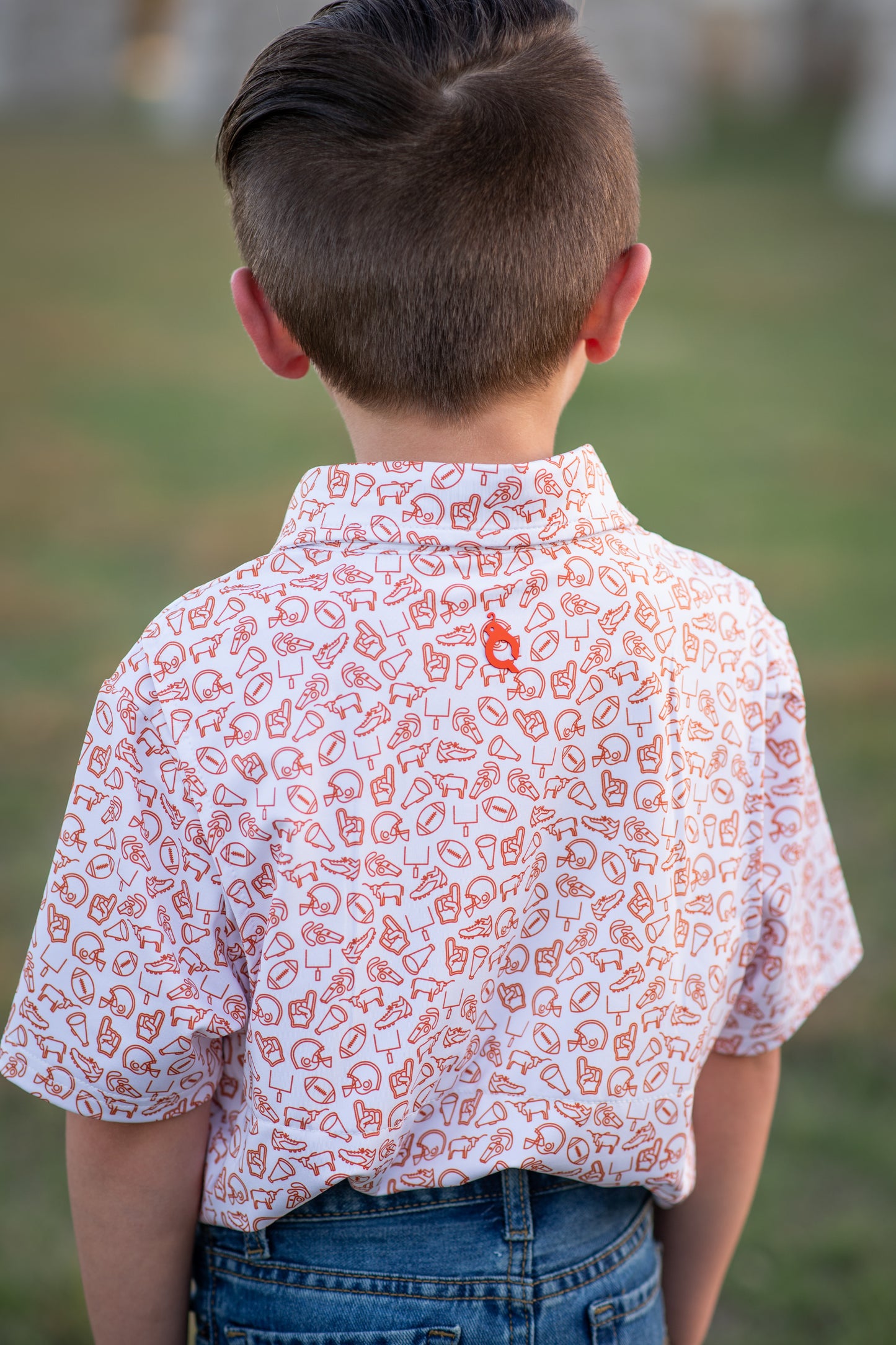 Kickoff Burnt Orange Polo Short Sleeve Shirt