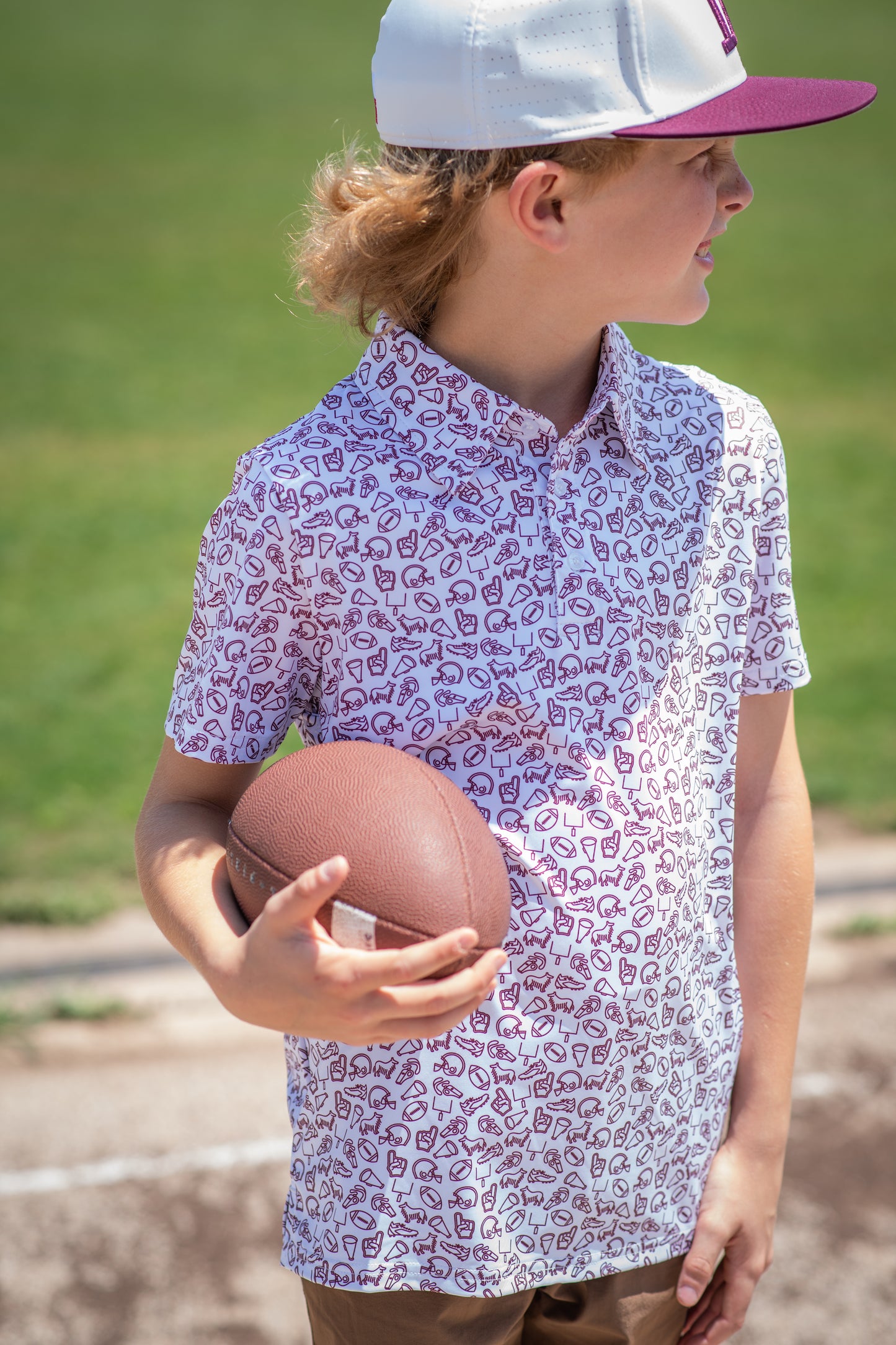 Kickoff Maroon Polo Short Sleeve Shirt