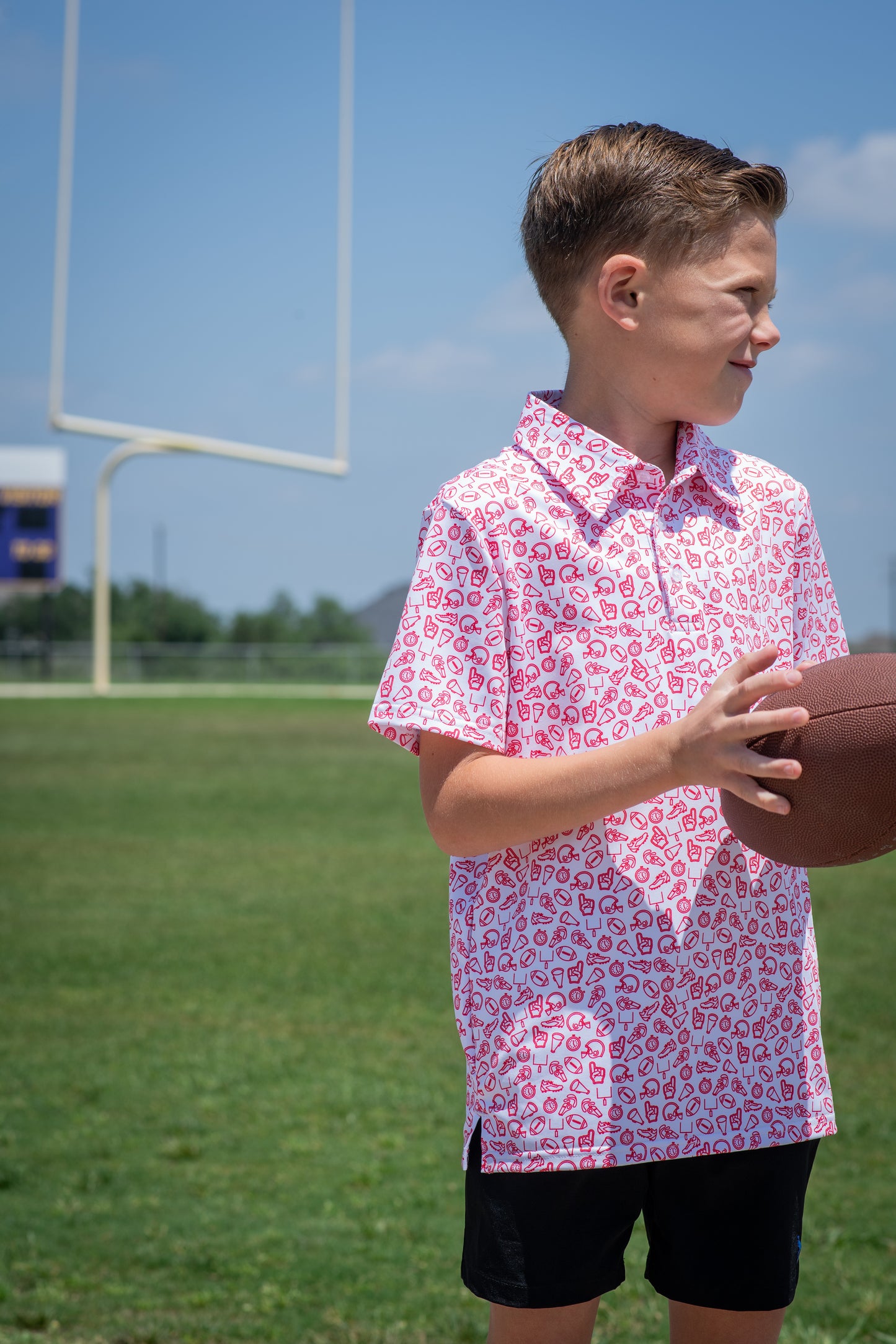 Kickoff Red Polo Short Sleeve Shirt