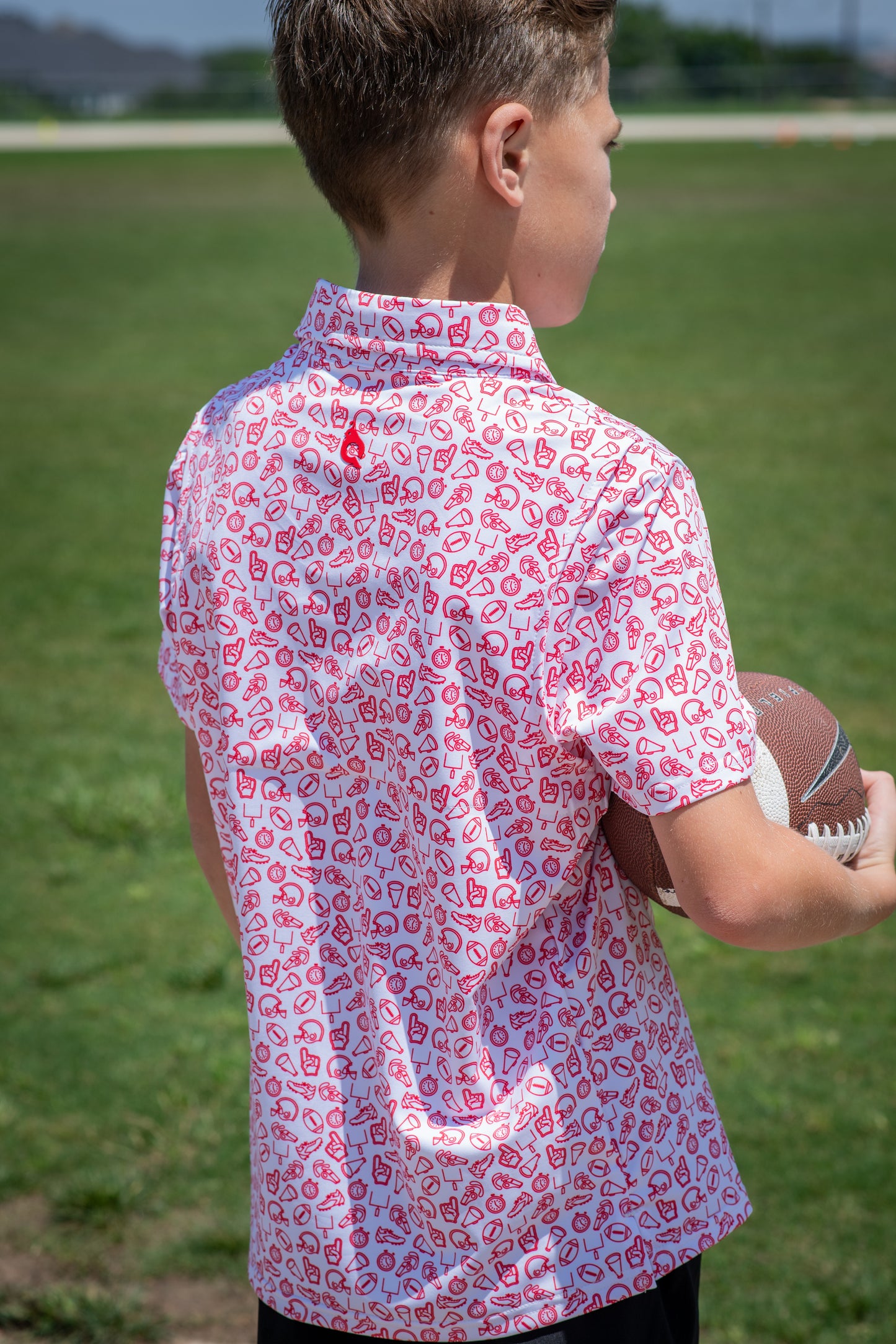 Kickoff Red Polo Short Sleeve Shirt