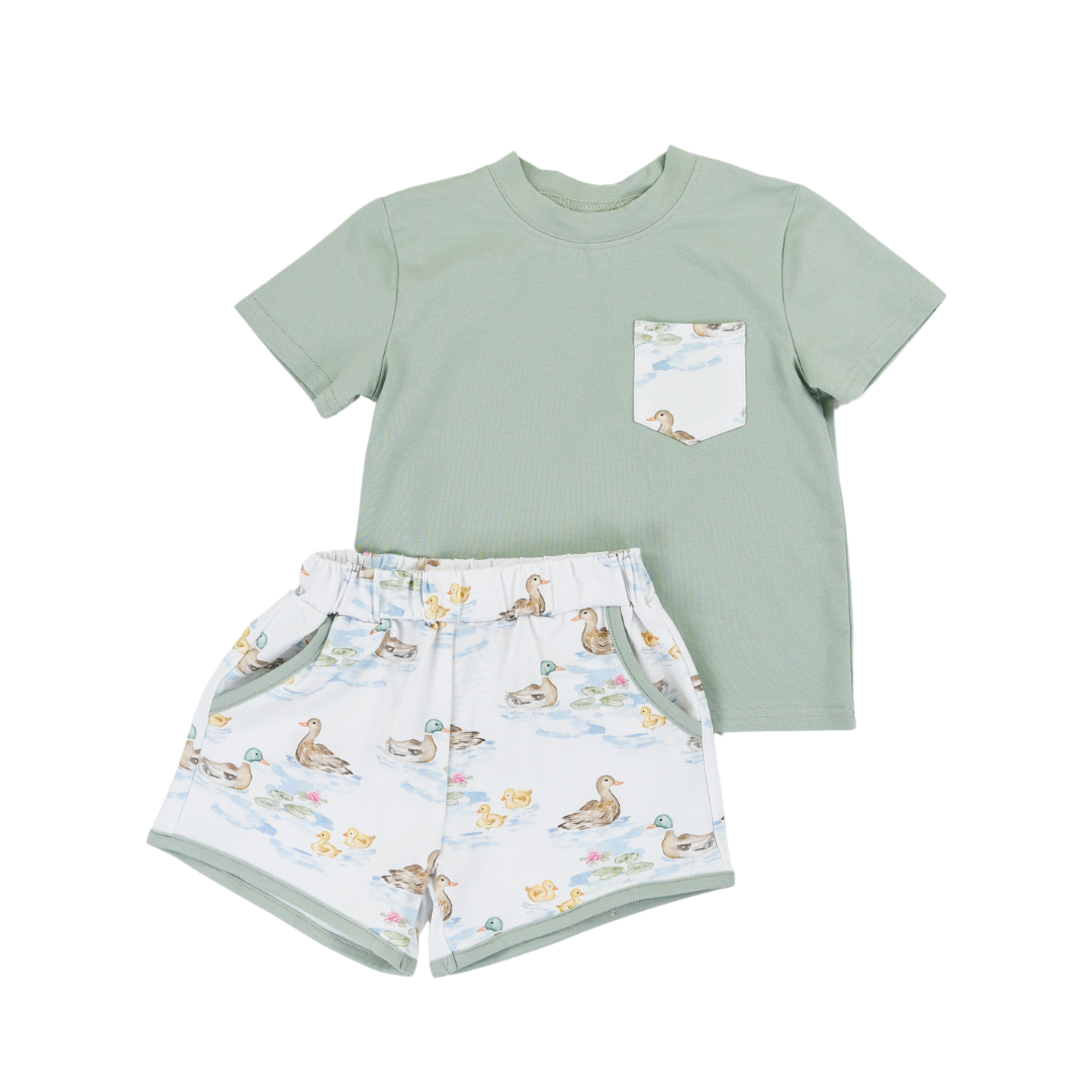 Darling Ducks Beckham Play Short Set