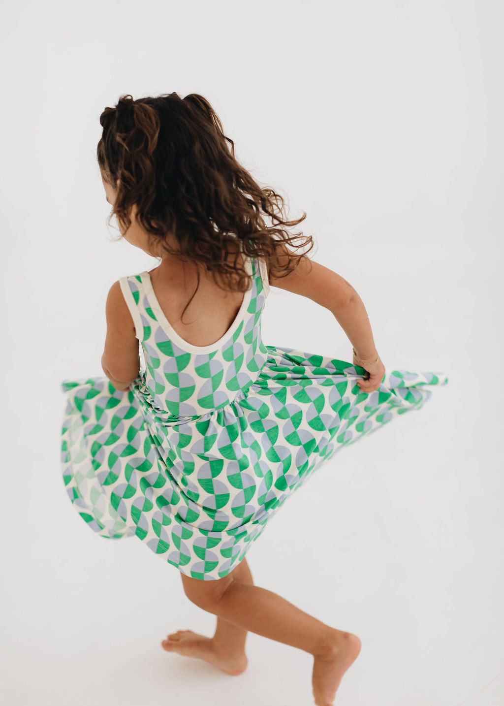 Sleeveless Twirl Dress in Retro Twirl