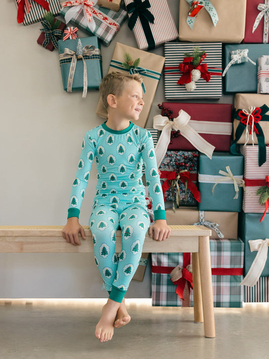 Green Starry Tree PJ Set